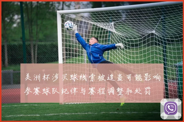 美洲杯涉买球线索被追查可能影响参赛球队纪律与赛程调整和处罚