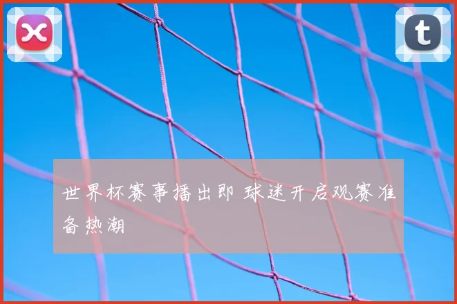 世界杯赛事播出即 球迷开启观赛准备热潮